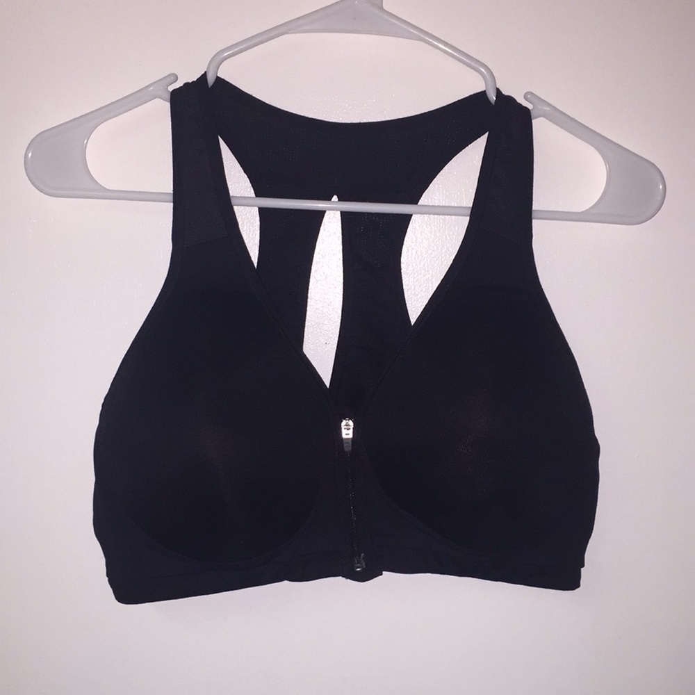 Reebok Razorback sports bra that zips up.